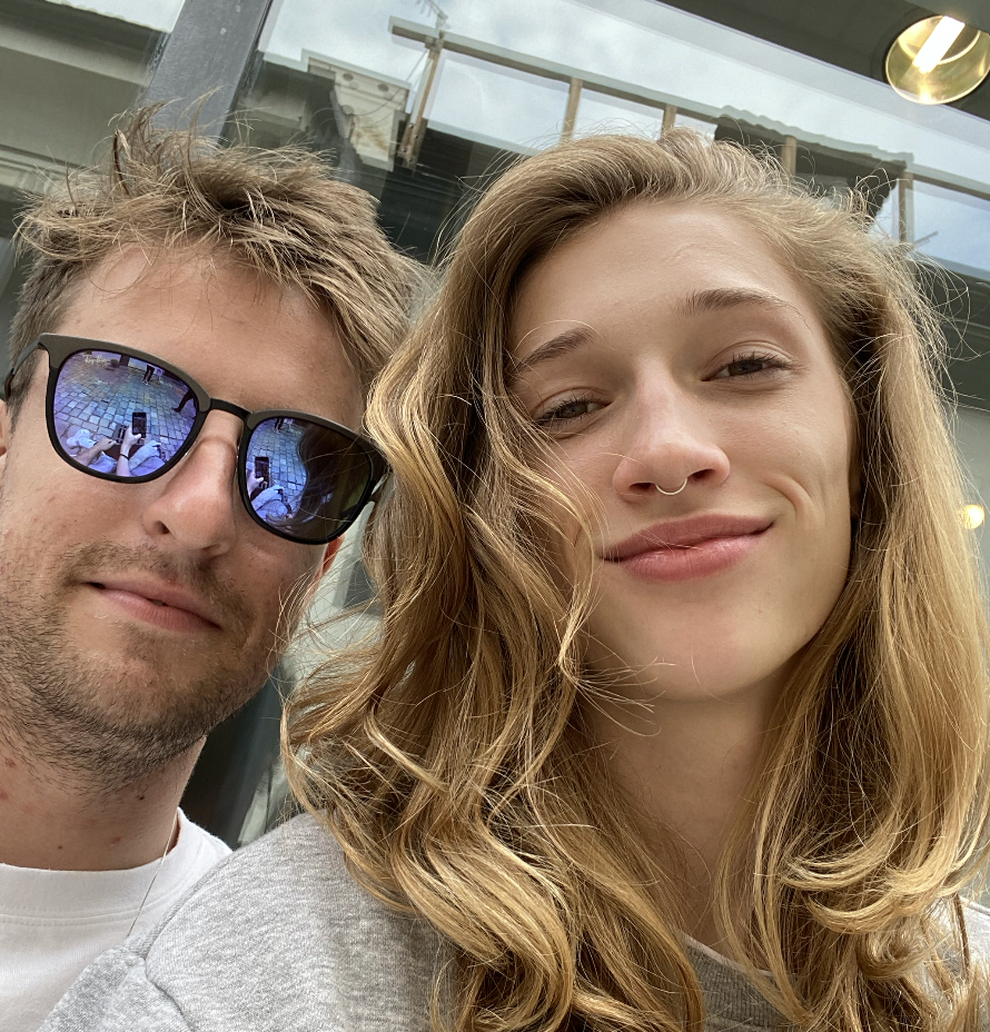 Loving couple using Spark